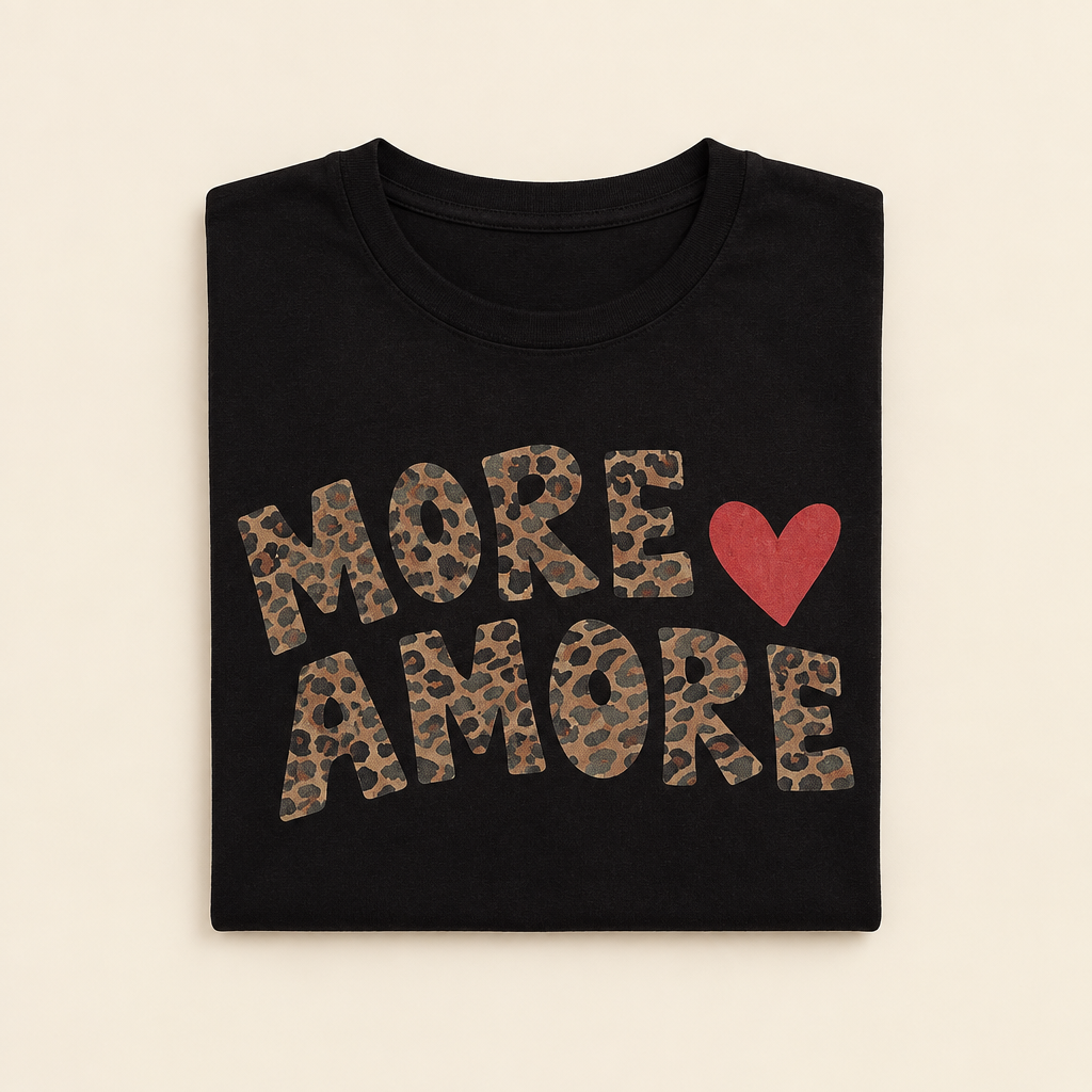 Tee-shirt femme More Amore Liv&Ciboulette, fond uni simple
